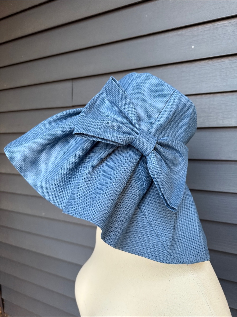 Blue straw hat